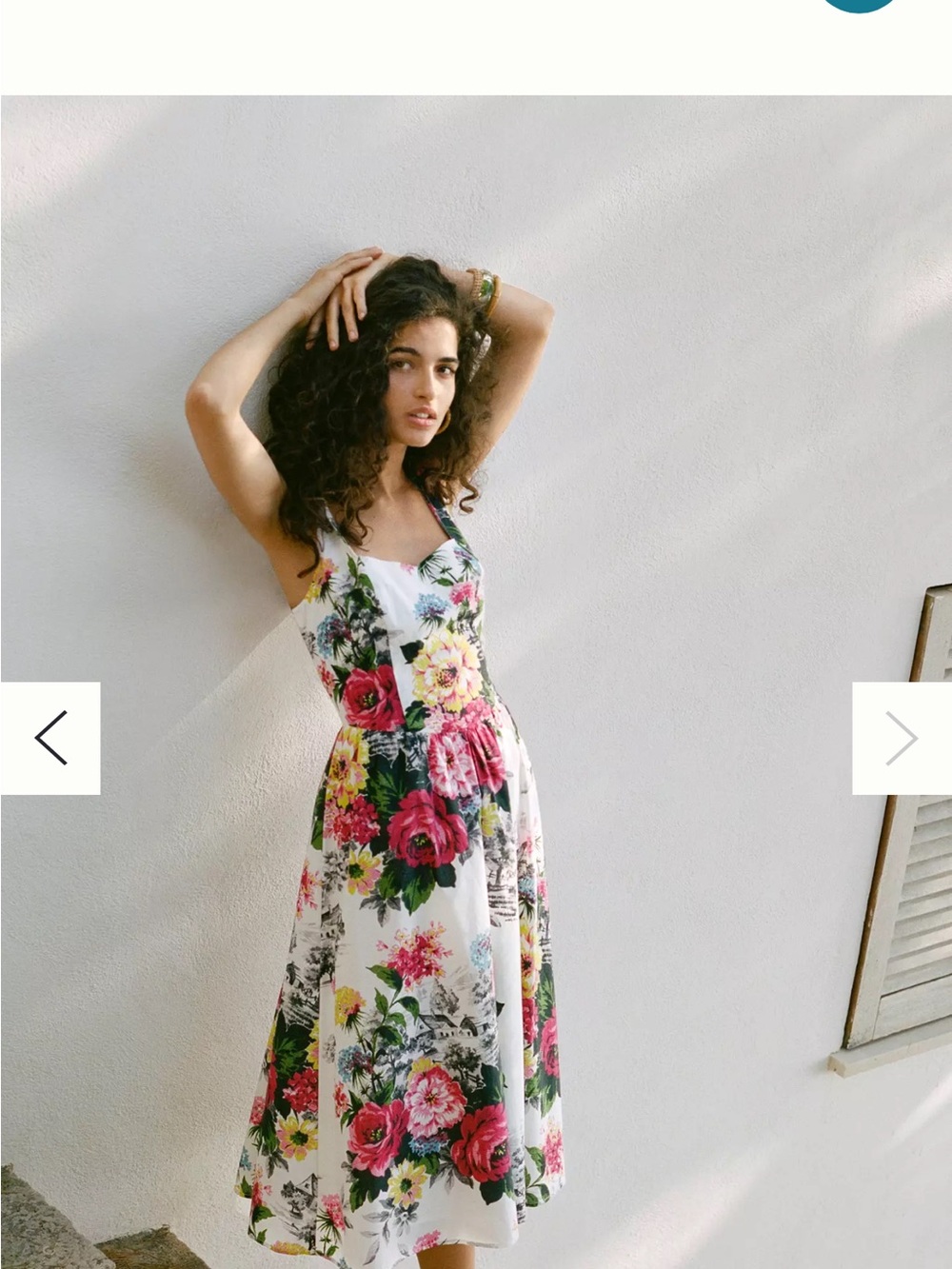 Anthropologie White Dress with Pink & Yellow Floral Print - Picture 7 of 12